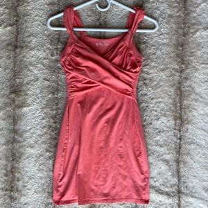 Pink Wrap Mini Dress